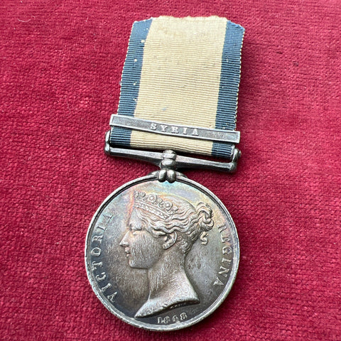 Naval General Service Meda, Syria bar, to William Youle, Royal Navy, served on HMS Cambridge, sold at Glendining's in 1919
