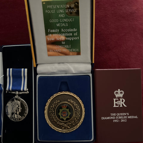 Police Long Service and Good Conduct Medal/ Queen Elizabeth II Diamond Jubilee Medal 2012, presented by the British Transport Police to Constable Richard Prytherch