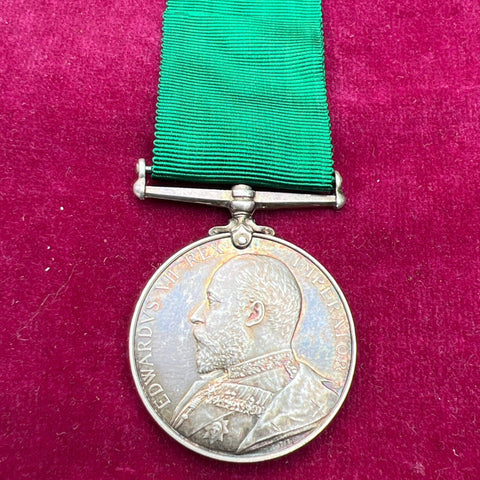 Volunteer Long Service Medal, Edward VII issue, to 6464 Gunner F. Surginor, 2/Lanc. R.G.A. Volunteer