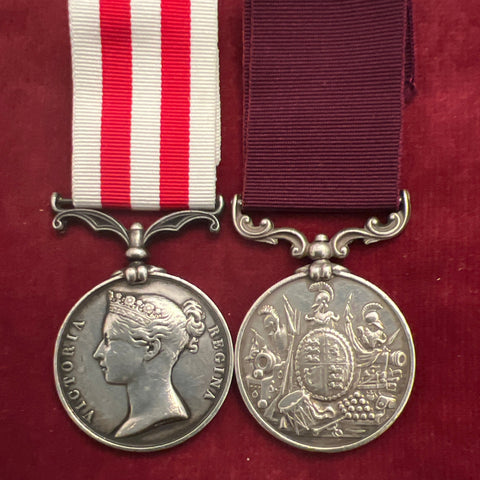 Indian Mutiny Medal/ Army Long Service & Good Conduct Medal pair to Sergeant J. Darnley, 6th Royal Warwickshire Regiment