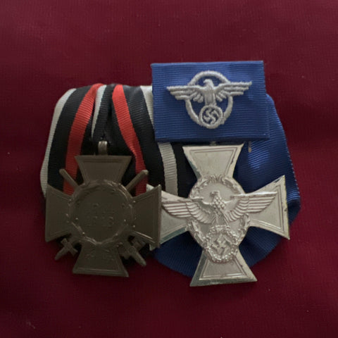 Germany, Cross of Honour 1914-18/ Nazi Police 16 Years Long Service Cross in silver