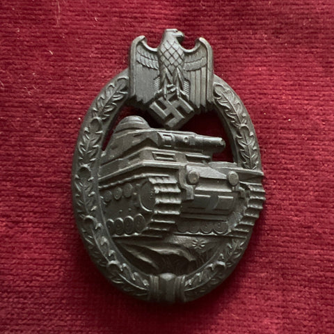 Nazi Germany, Tank Battle Badge, bronze type, unmarked, a good example