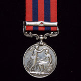 India General Service Medal 1854-95, 1 clasp: Burma 1887-89. Awarded to Pte. H. Foster, 1st Bn., Hamps Regt. - BuyMilitaryMedals.com - 2