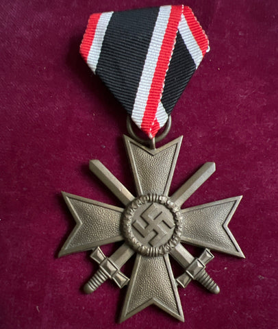 Nazi Germany, War Merit Cross, early type, marked number 55, Austria type ribbon