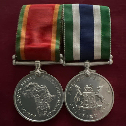 South Africa pair to 11068 (Sap.) G. J. Jacobs, Africa Service Medal/ Police Long Service Medal