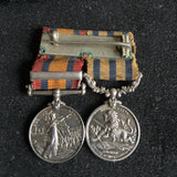 Miniature British South Africa Medal (Rhodesia on reverse)/ Queen's South Africa Medal (Rhodesia bar) pair