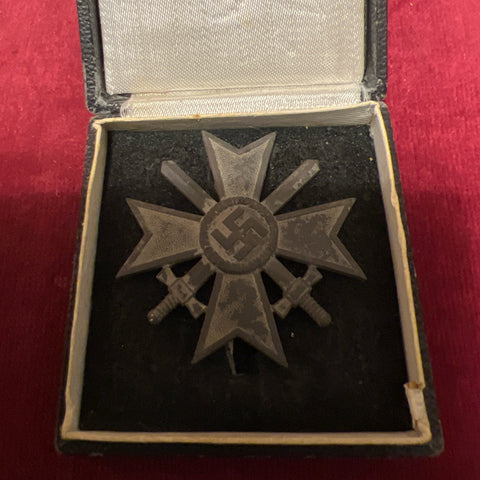 Nazi Germany, War Merit Cross, 1st class, maker marked number 3, in case of issue, slightly worn