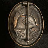 Nazi Germany, Wound Badge, 1939-45, black, marked no.6