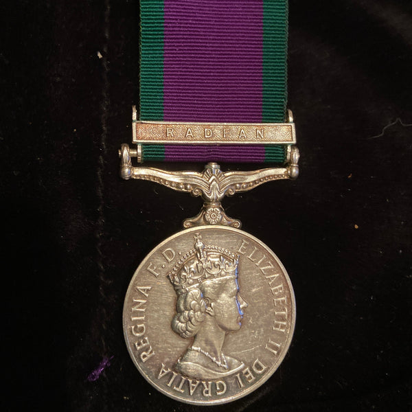 General Service Medal, Radfan clasp, to 4261827 Acting Corporal C. Bra