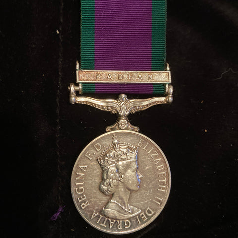 General Service Medal, Radfan clasp, to 4261827 Acting Corporal C. Brace, R.A.F.
