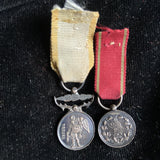 Miniature Crimea Medal/ Turkish Crimea Medal pair, small size, French made