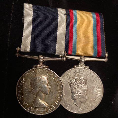 Gulf Medal/ Navy Long Service & Good Conduct Medal pair to D197648v ALS. Mechanic M Heatley, Royal Navy