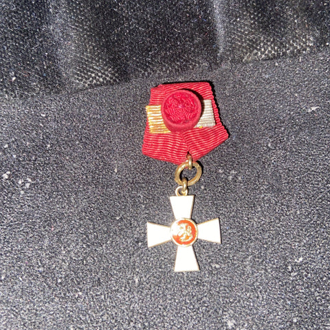 Finland, miniature Order of the Red Lion, officer class
