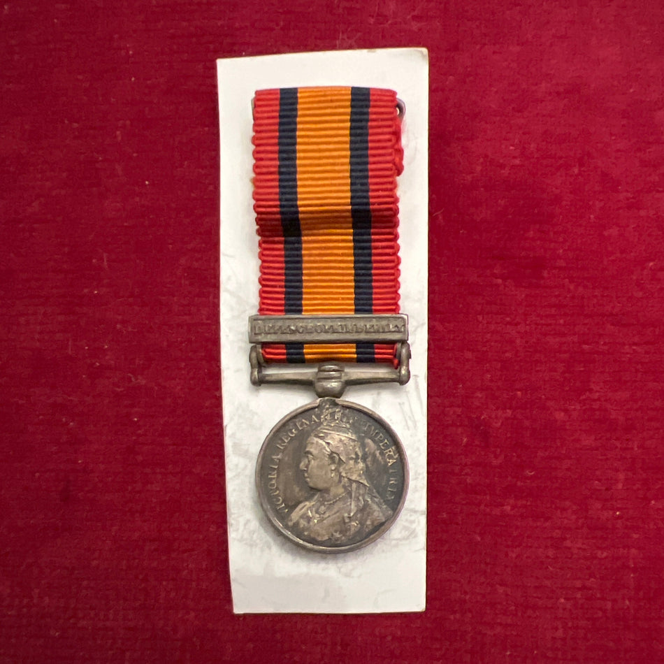 Miniature Queens South Africa Medal, Relief of Kimberly bar, original example of type