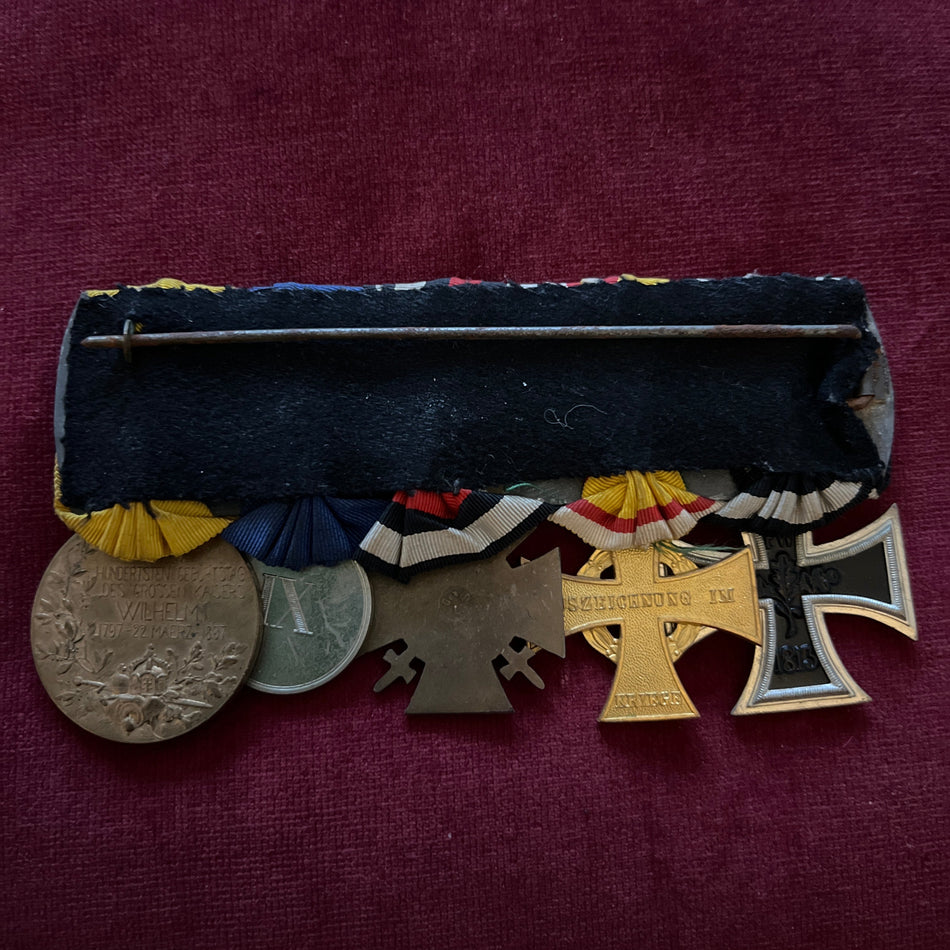 Germany, group of 5, WWI Iron Cross, Lipper State Cross, Cross of Honour, Prussian 9 Years Long Service Medal & Kaiser 100 Years Anniversary Medal 1797-1897