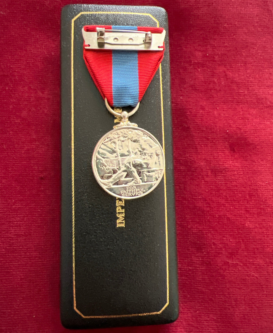 Imperial Service Medal, named to Gloria McGuinness, new type in Royal Mint box of issue