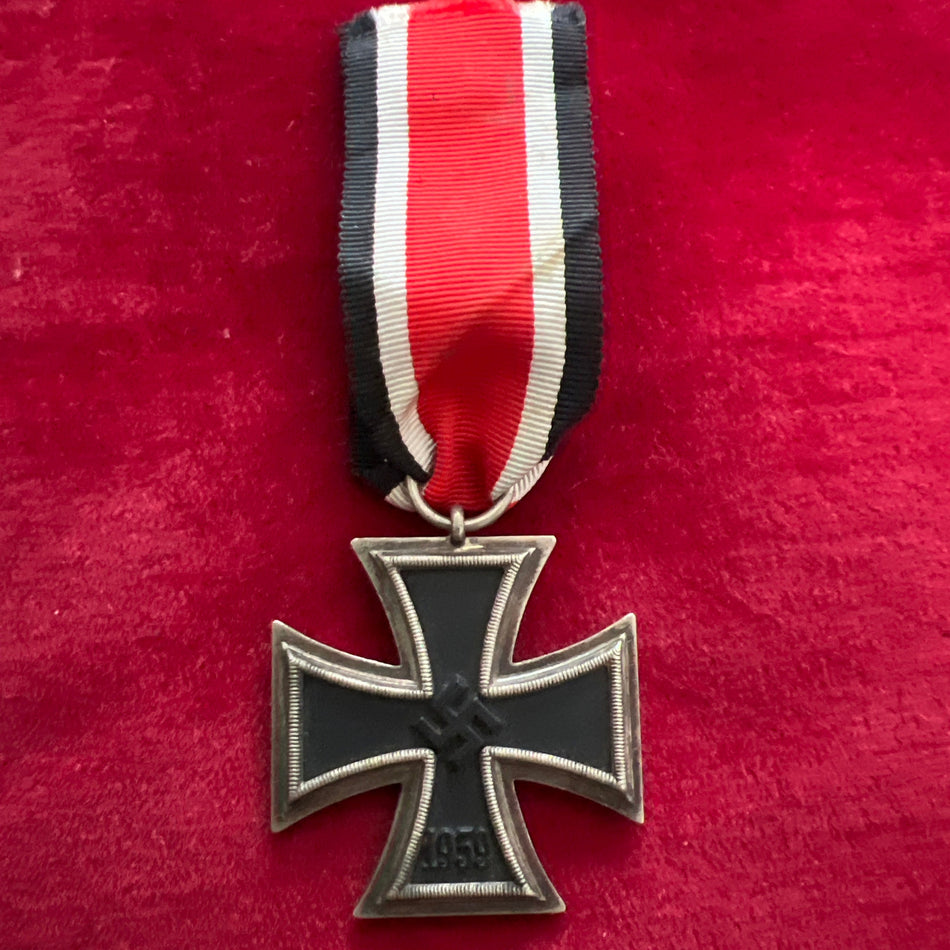 Nazi Germany, Iron Cross 1939-45, unmarked, with original ribbon