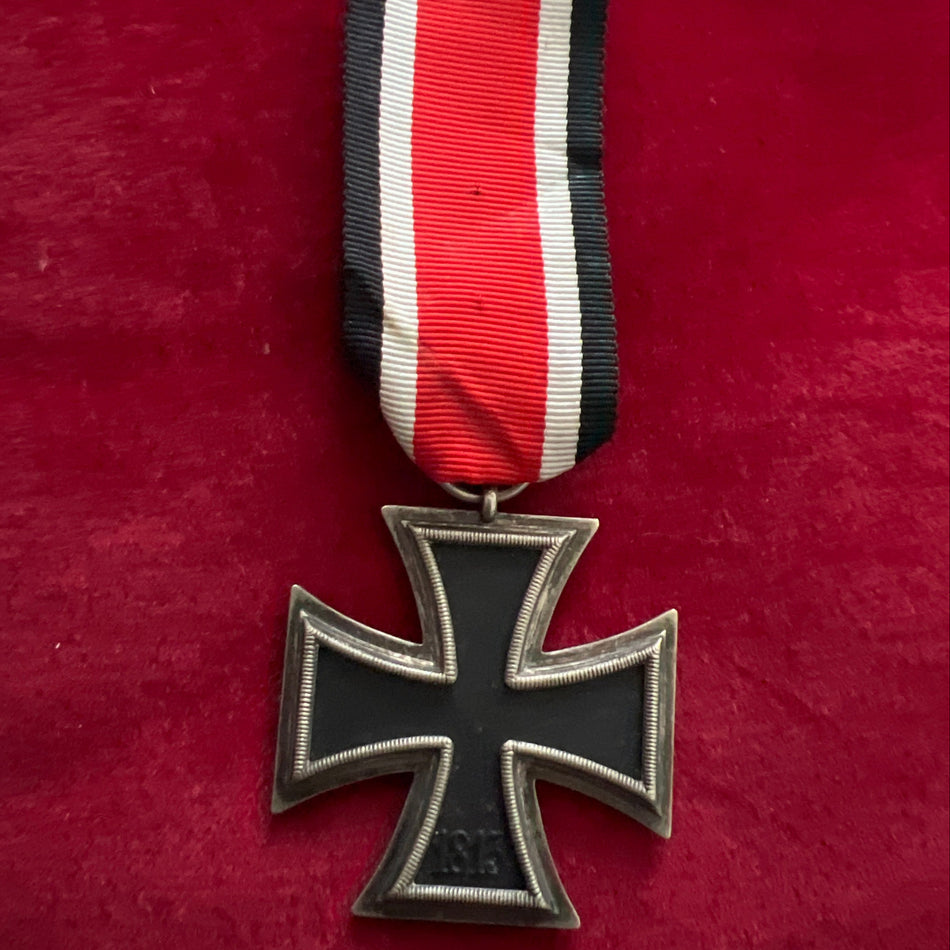 Nazi Germany, Iron Cross 1939-45, unmarked, with original ribbon