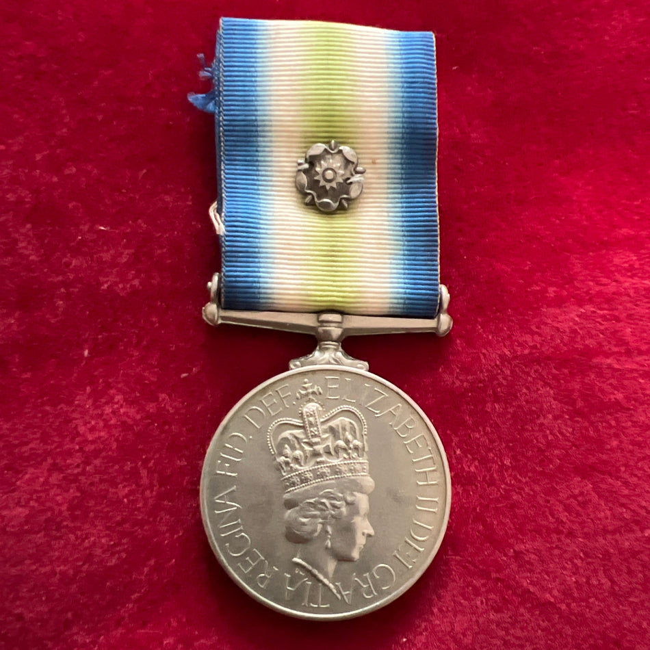 South Atlantic Medal with rosette to D1520576 AI. STD. C. R. Little, 826 Squadron