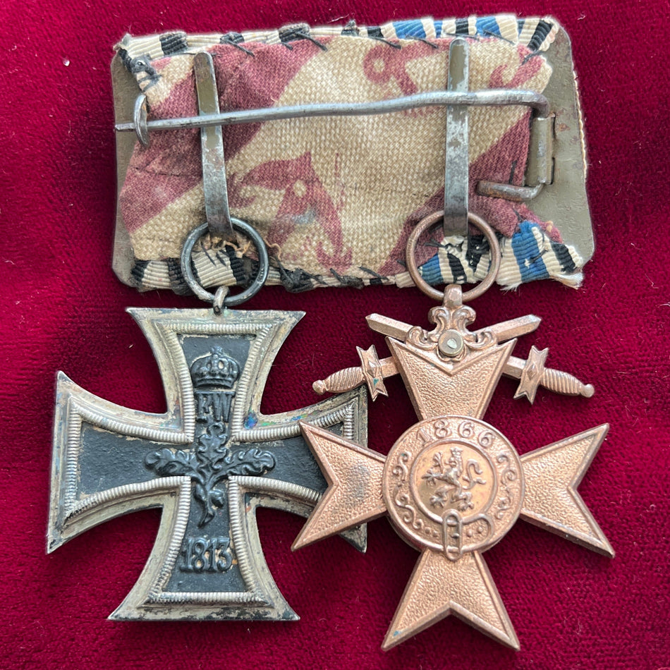 Imperial Germany, Bavaria Cross of Merit/ Iron Cross 1914-18 pair