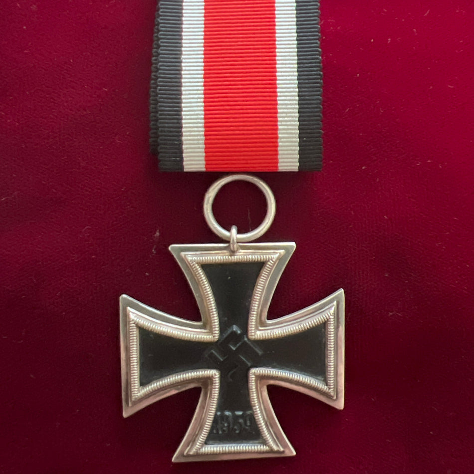 Nazi Germany, Iron Cross 19139-45, unmarked, a good example with original ribbon