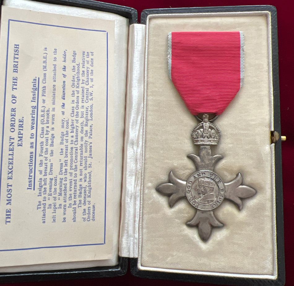 Member of the British Empire, second type, WWII, civil, with original case