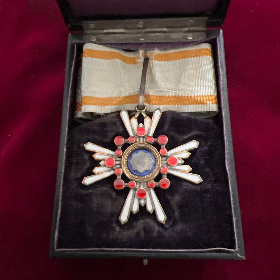 Japan, Order of the Sacred Treasure, 3rd class, in original case, some wear to case, WWII period, a good example of type