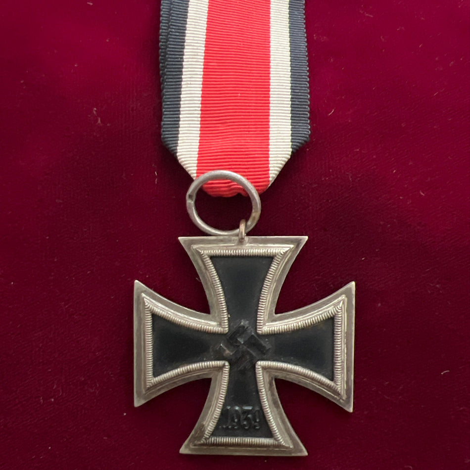 Nazi Germany, Iron Cross 1939-45, maker marked number 4, with original ribbon