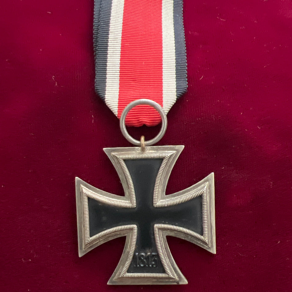 Nazi Germany, Iron Cross 1939-45, maker marked number 4, with original ribbon