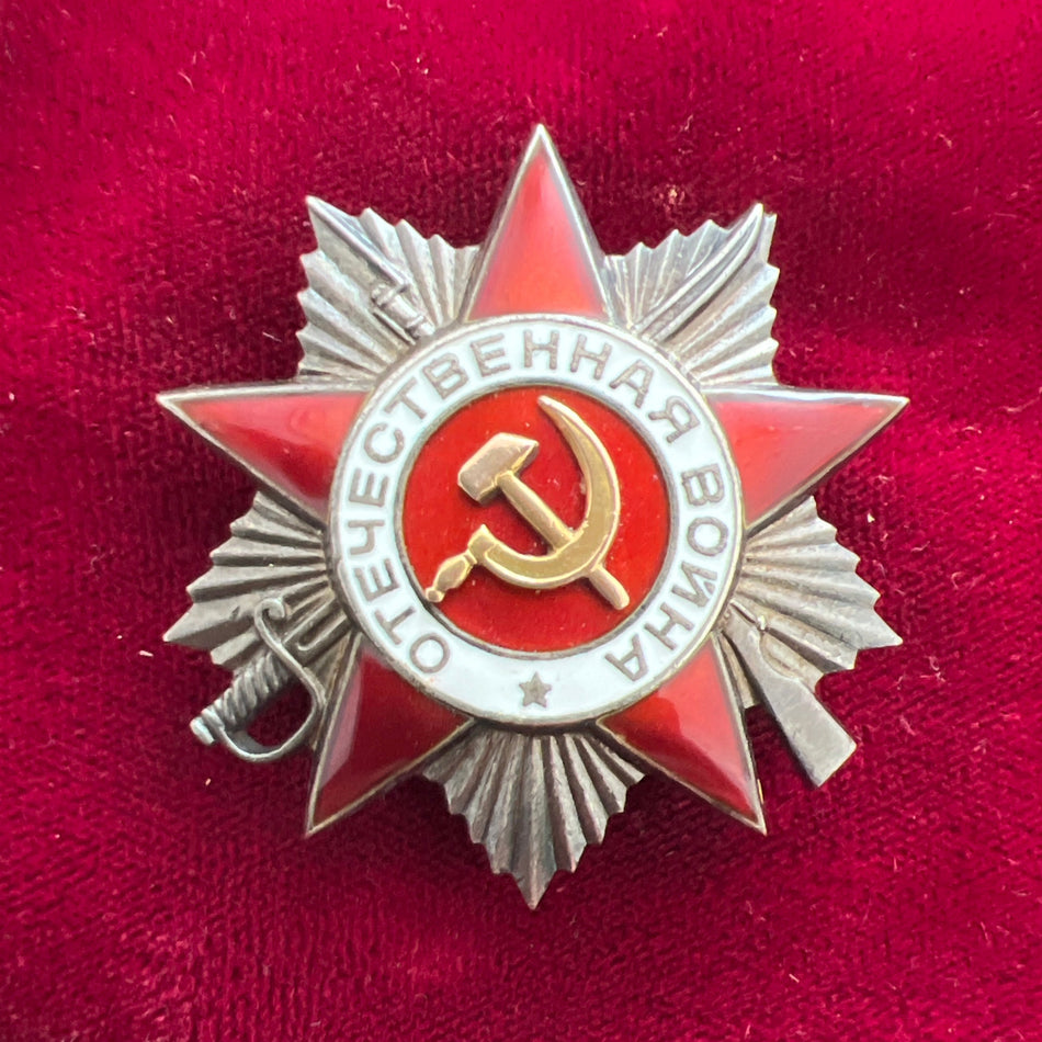 USSR, Order of the Patriotic War, WW2 type, number 553441, 2nd class, with gold centre