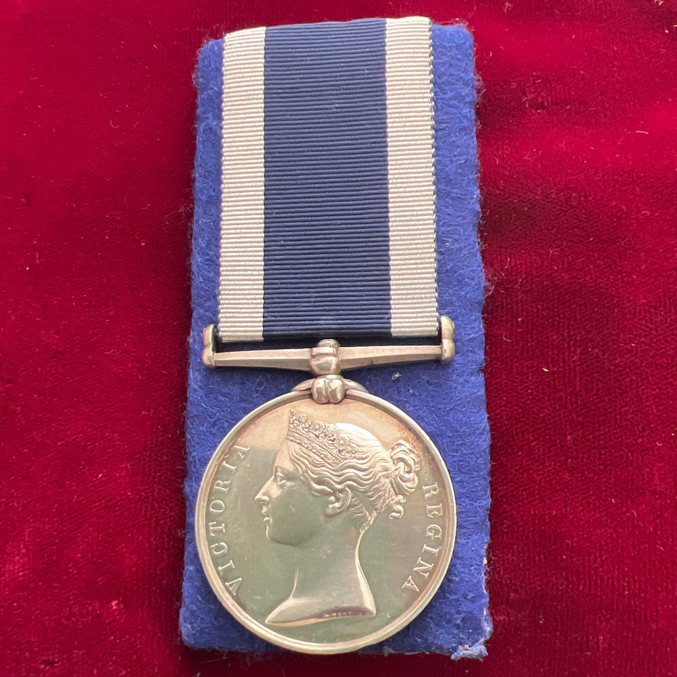 Victorian Navy Long Service & Good Conduct Medal to Colour Sergeant Kibbler Private, Royal Marines, HMS Duke of Wellington, early engraved type