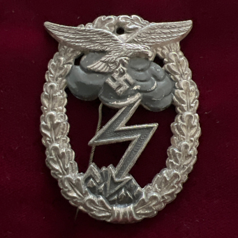 Nazi Germany, Luftwaffe Ground Assault Badge, all one piece type, marked L/12, no pins, good finish to front but back has pin replaced