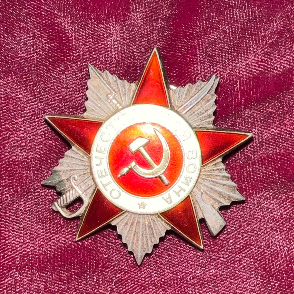 USSR, Order of the Patriotic War, 2nd class, WWII issue, with gold centre, to Guards Major Kornilov Anatoly Ignatievich, for breaking into East Prussian territory on 18/10/1944, he personally eliminated two German soldiers, see citation, with full history