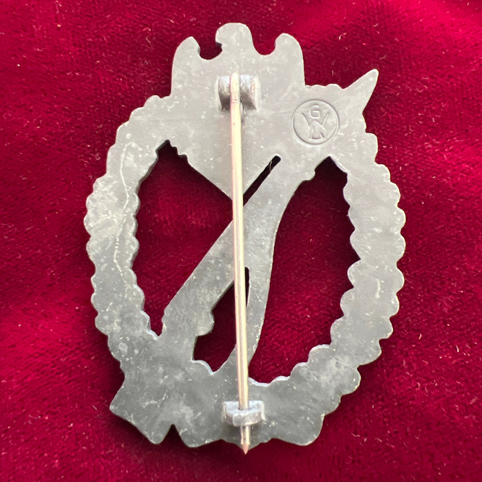 Nazi Germany, Infantry Assault Badge, maker marked G.W.L., late-war, a good example of type