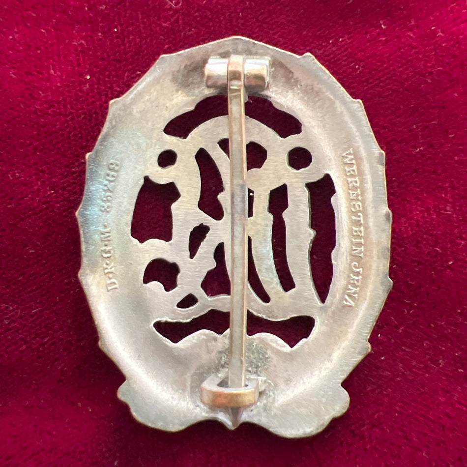 Nazi Germany, D.R.L. Badge, silver grade, a good example of type