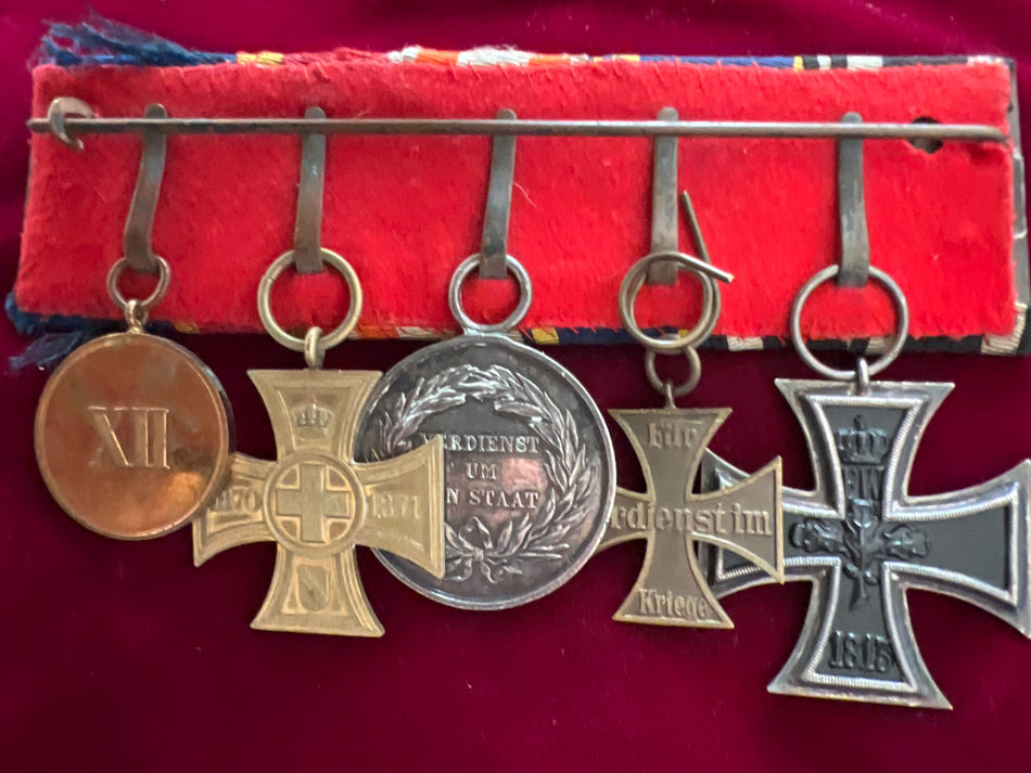 Imperial Germany, an interesting group of 5, mounted swing style