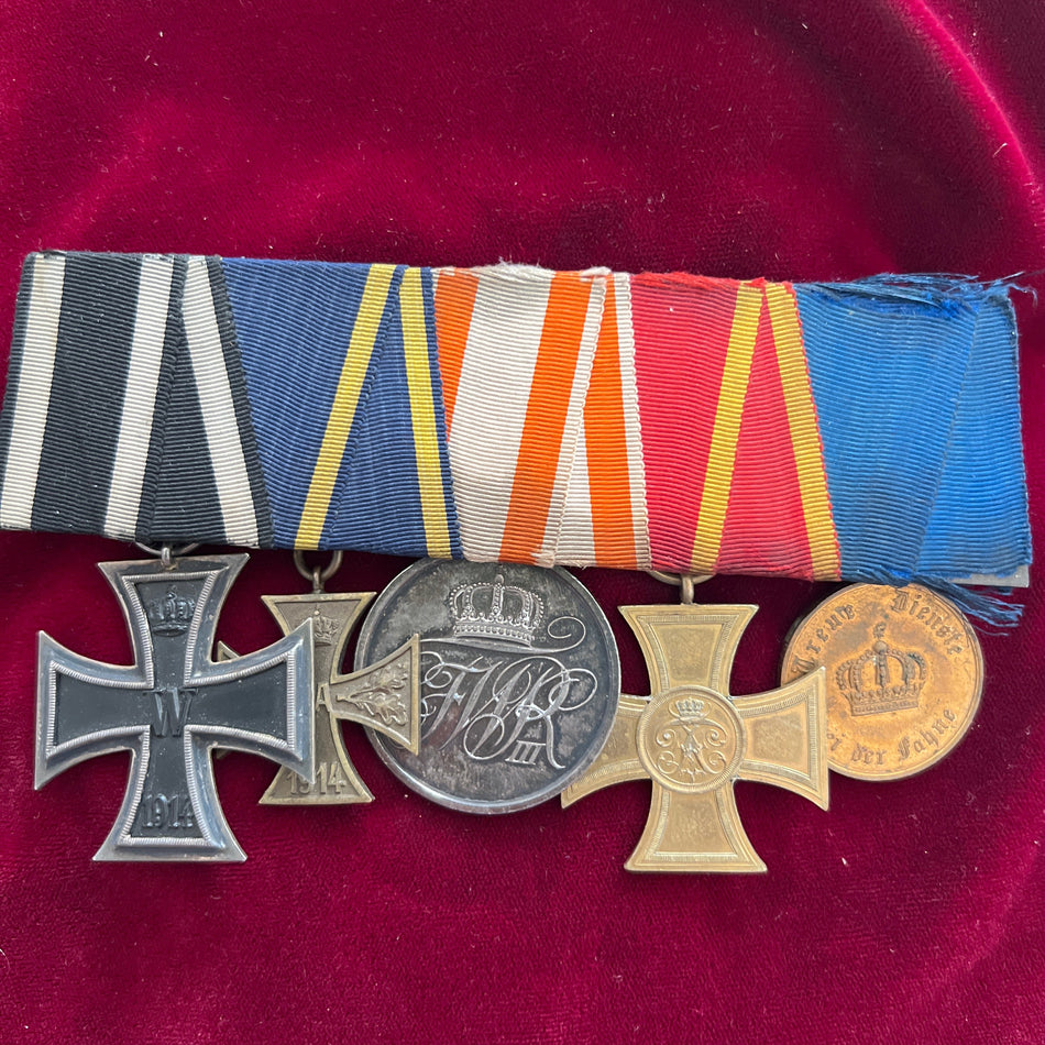 Imperial Germany, an interesting group of 5, mounted swing style