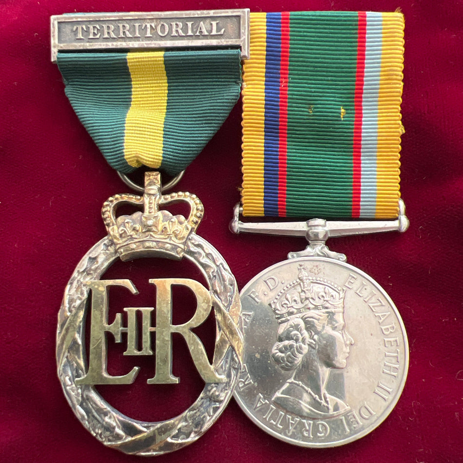 Territorial Decoration/ Cadet Forces Long Service Medal pair to Major A. S. Jenkins, C.C.F.