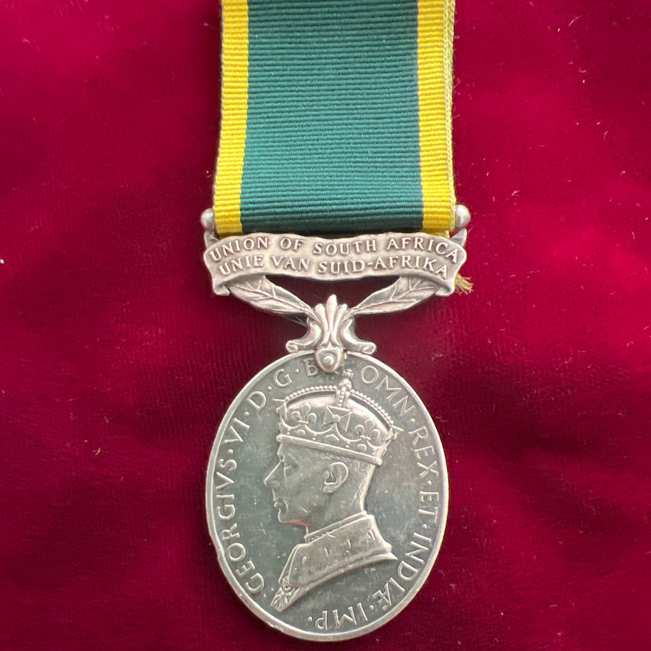 South Africa, Territorial Efficiency Medal, to Gunner J. Parkinson, South African Artillery