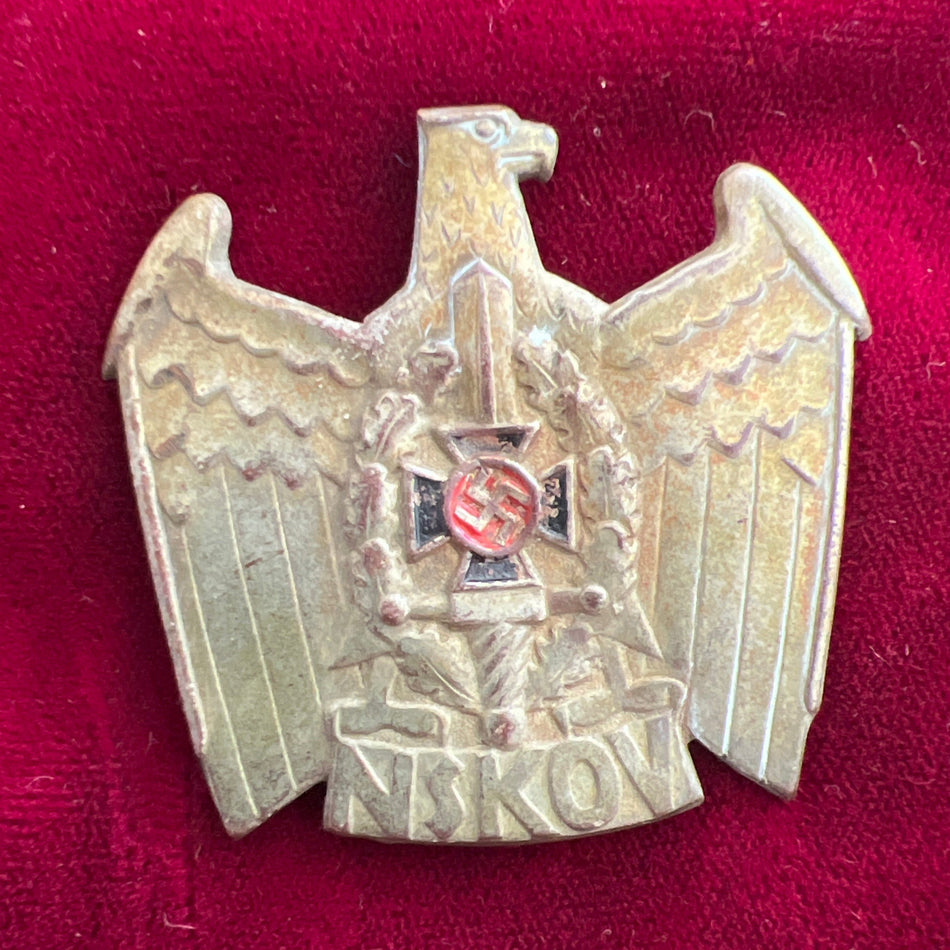 Nazi Germany, N.S.K.O.V. veteran cap badge, a little worn