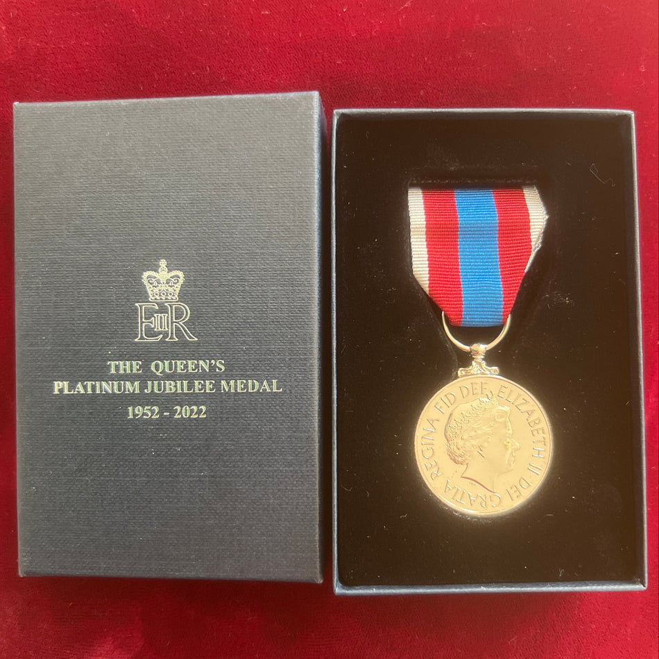 The Queen's Platinum Jubilee Medal, 1952-2022, in original case