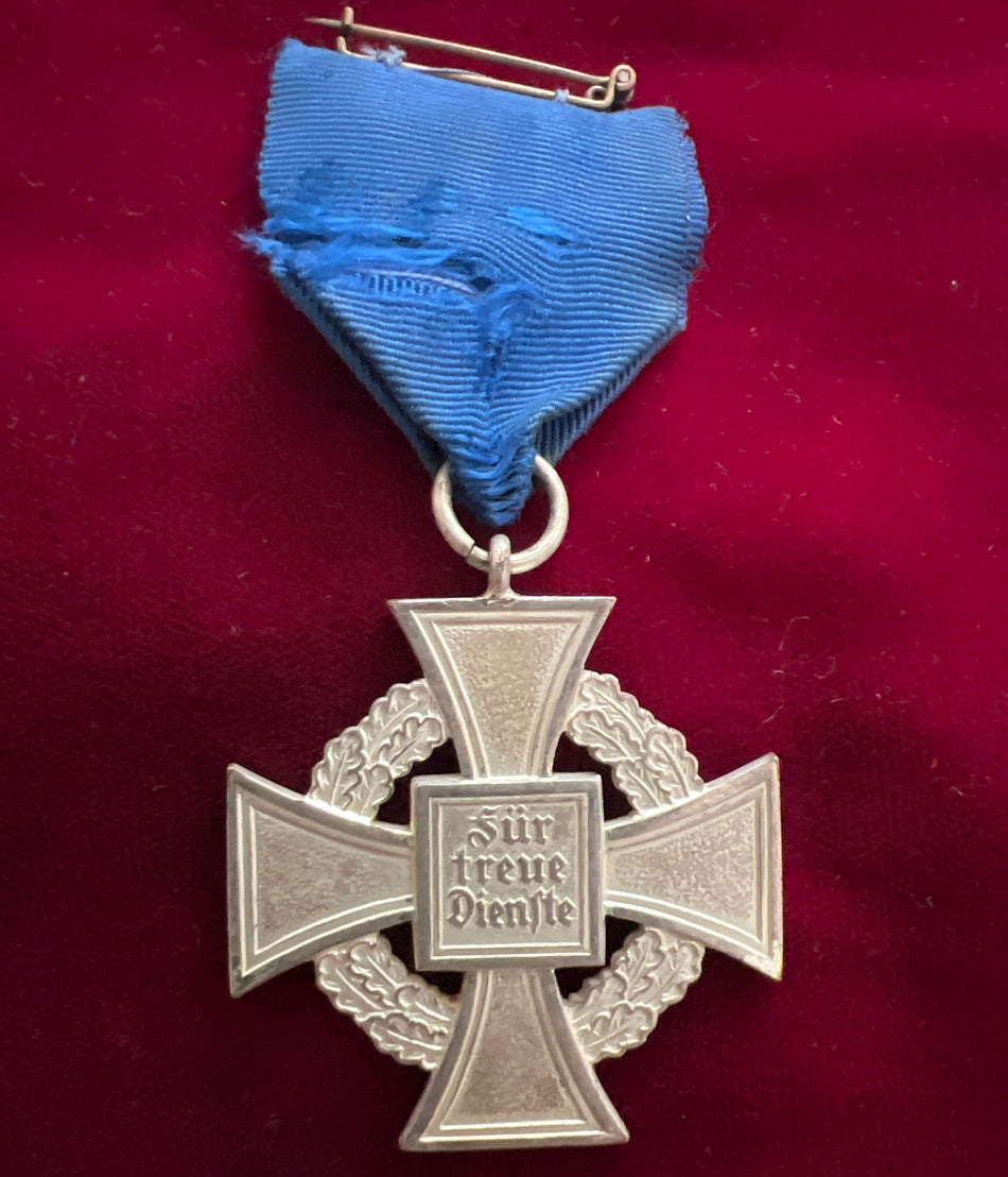 Nazi Germany, 25 Years Faithful Service Cross, with original ribbon and pin