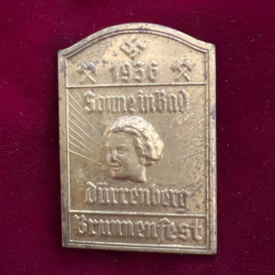 Nazi Germany, rally badge for 1936