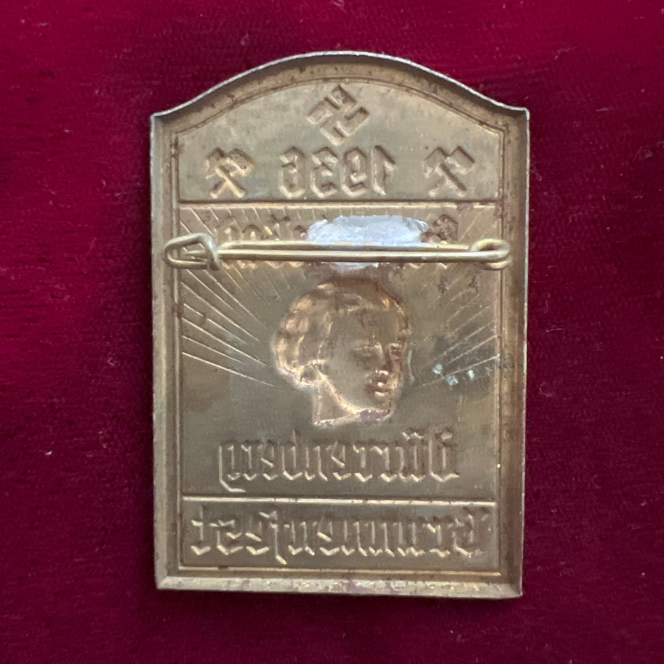 Nazi Germany, rally badge for 1936