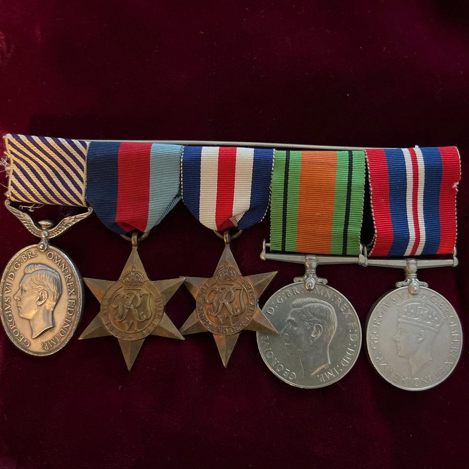 Distinguished Flying Medal group to Sergeant Roderick Johnson, RAF, Flight Engineer, 578 Squadron, flying Handley Page Halifax Bombers, 36 sorties including targets in Berlin, Essen, Frankfurt and Homburg, an efficient engineer, see citation, LG 8/12/1944