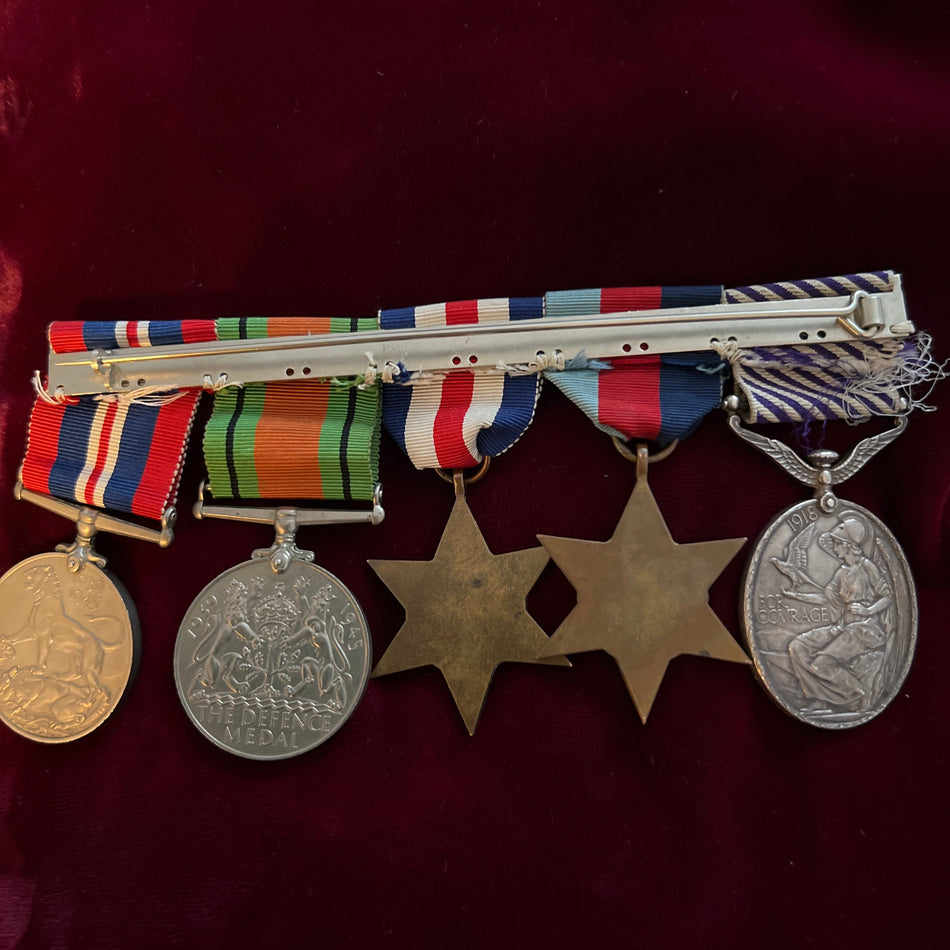 Distinguished Flying Medal group to Sergeant Roderick Johnson, RAF, Flight Engineer, 578 Squadron, flying Handley Page Halifax Bombers, 36 sorties including targets in Berlin, Essen, Frankfurt and Homburg, an efficient engineer, see citation, LG 8/12/1944