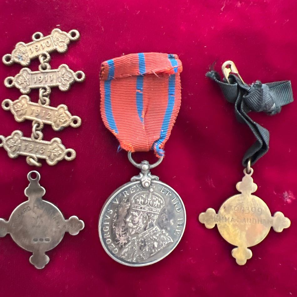 1911 Coronation Medal & St John Ambulance Group - Edward & Emma Sandham