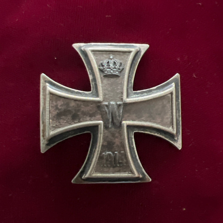 Imperial Germany, Iron Cross 1914-18, 1st class, convex type, marked .800 silver