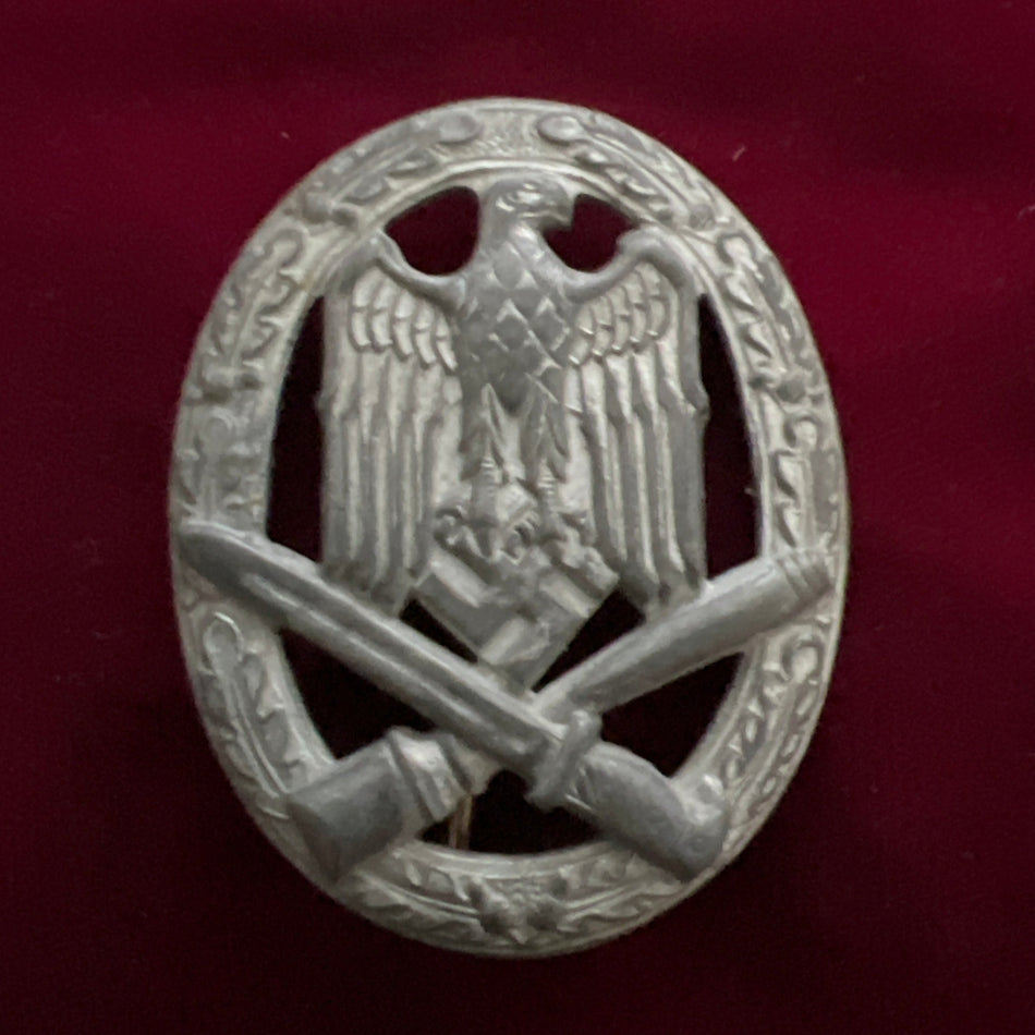 Nazi Germany, General Assault Badge, late-war, a good example of type, hook a little bent