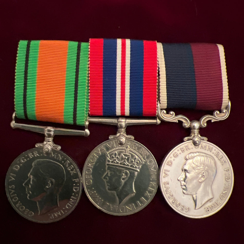 WW2 group of 3 to Eric Harry Webb - enlisted 14/1/1924, Electrical & Wireless School, Felixstowe 15/4/1937, Biggin Hill 15/3/1938, Signal Officer 19/6/1939, radar, Group Captain 15/10/1958, LS medal Acting Sqn Ldr, full service history, b.1908 d.1995